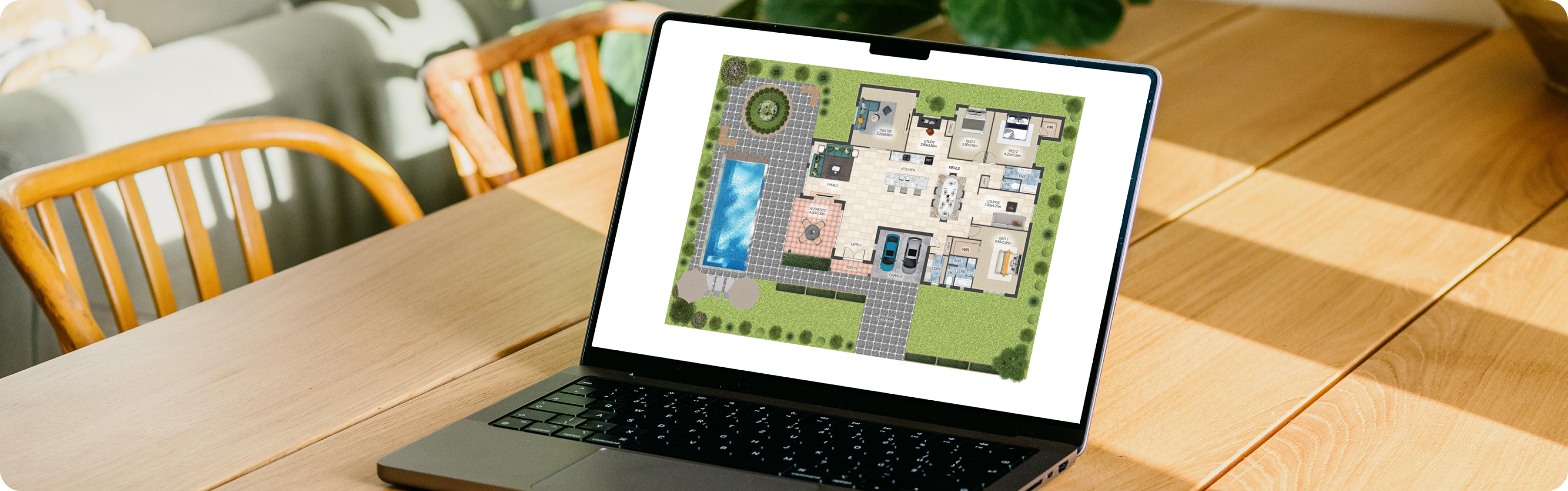 Tanomo Floor-plans combined site and floor plan